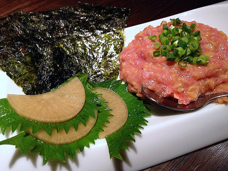 ネギトロ納豆の韓国海苔巻